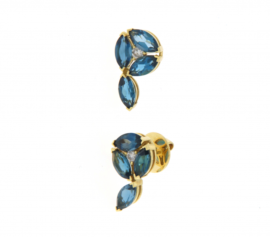 ITALIAN EARRING WITH GEMSTONE