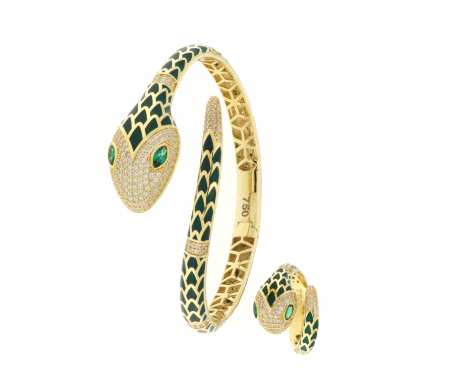 ITALIAN HALF SET BANGLE + RING 