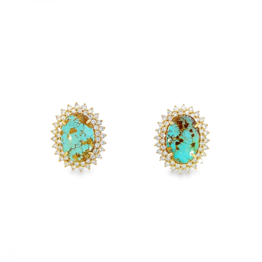 2.84 CARAT DIAMOND EARRING WITH CLARITY VS2, COLOR G-H | YELLOW GOLD