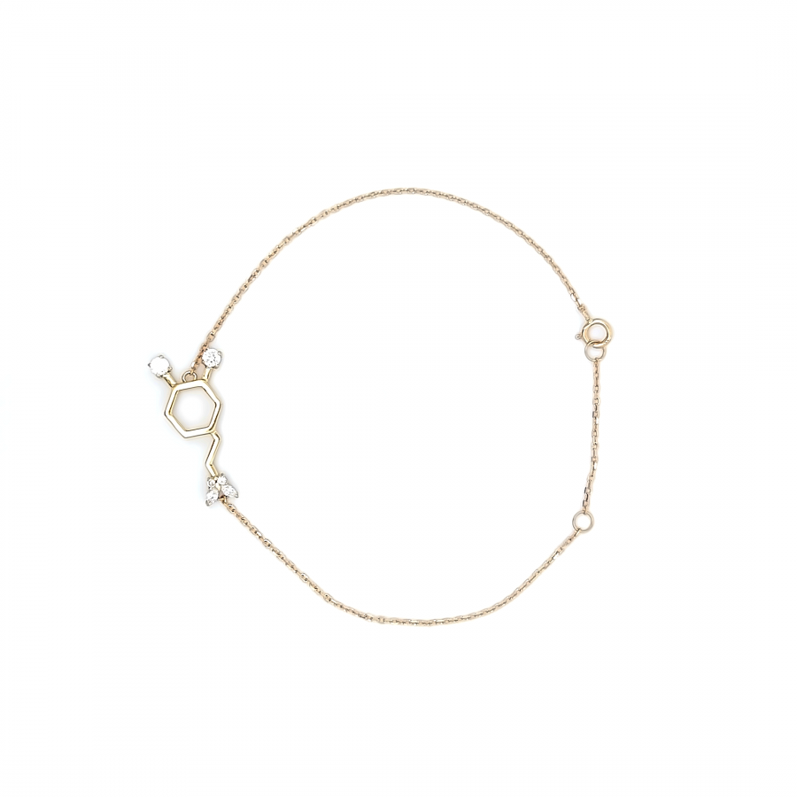 18K YELLOW GOLD HAPPY HORMONES BRACELET WITH BUTTERFLY