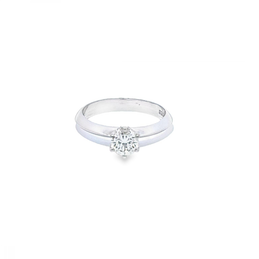 RING 0.50 CARAT G-H ROUND DIAMOND RING WITH VS CLARITY IN WHITE GOLD