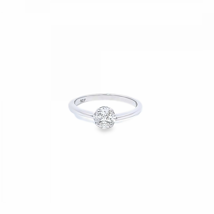 RING 0.34 CARAT G-H MIX MARQUISE AND PRINCESS CUT DIAMOND  WITH VS CLARITY IN WHITE GOLD