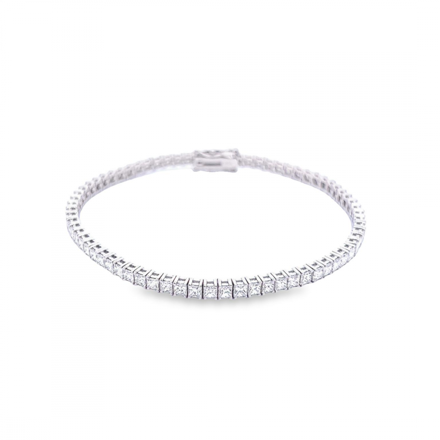 ROUND DIAMOND TENNIS BRACELET WITH VS CLARITY IN 18K WHITE GOLD  5.08 CTW G-H COLOR