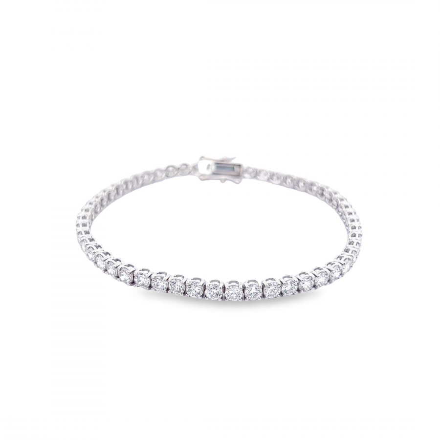 ROUND DIAMOND TENNIS BRACELET WITH VS CLARITY IN 18K WHITE GOLD 6.99 CTW G-H COLOR