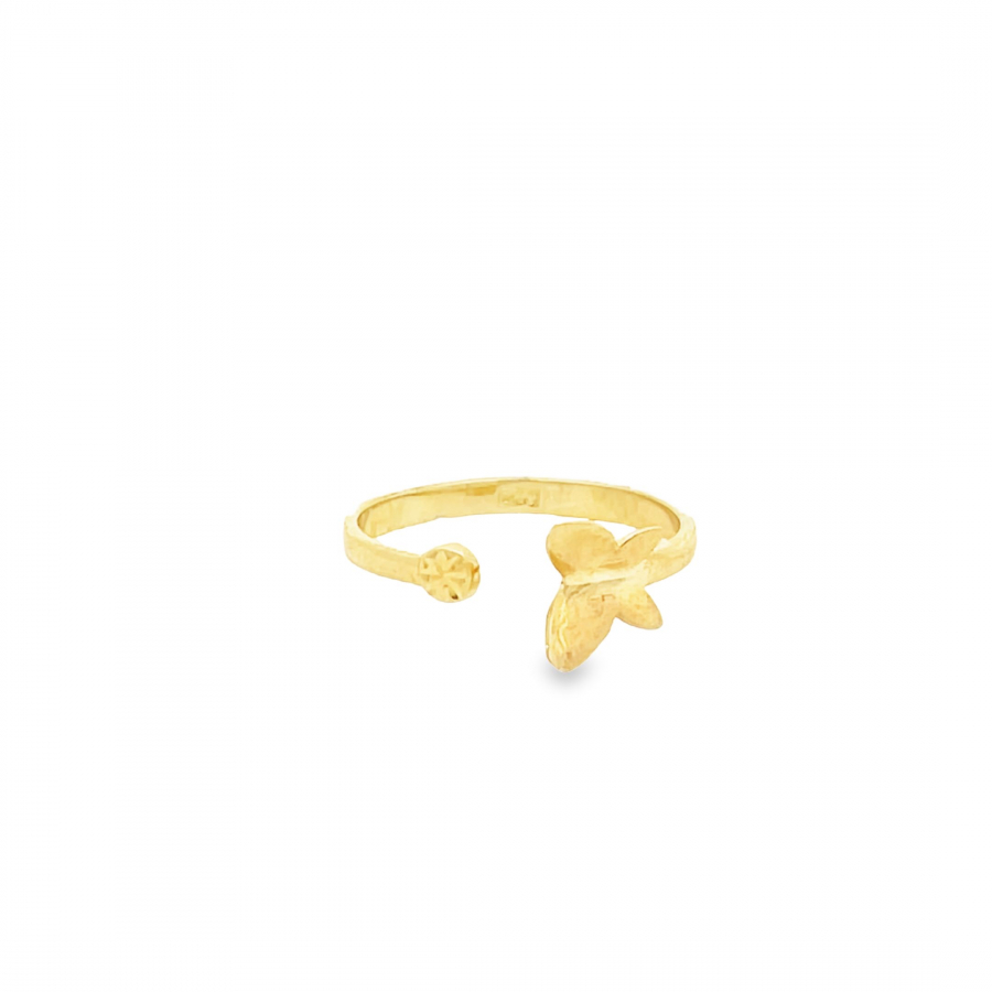 Unique 18k Yellow Gold Disconnected Butterfly Ring