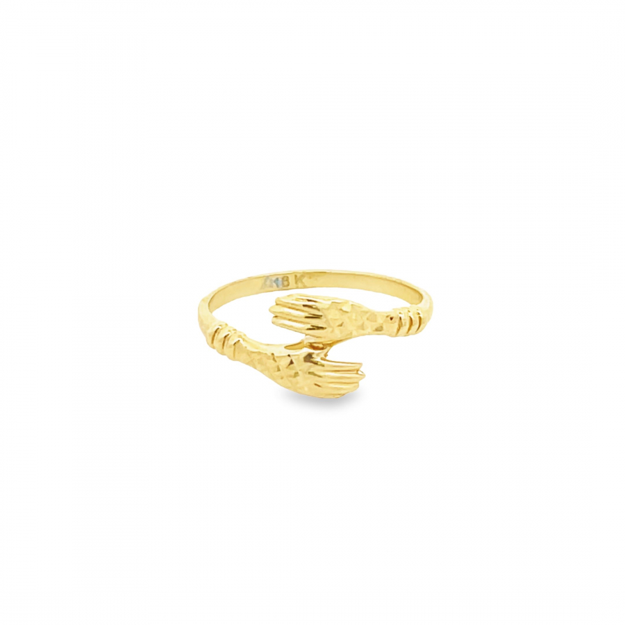 Unique 18k Unity Two Hand Ring