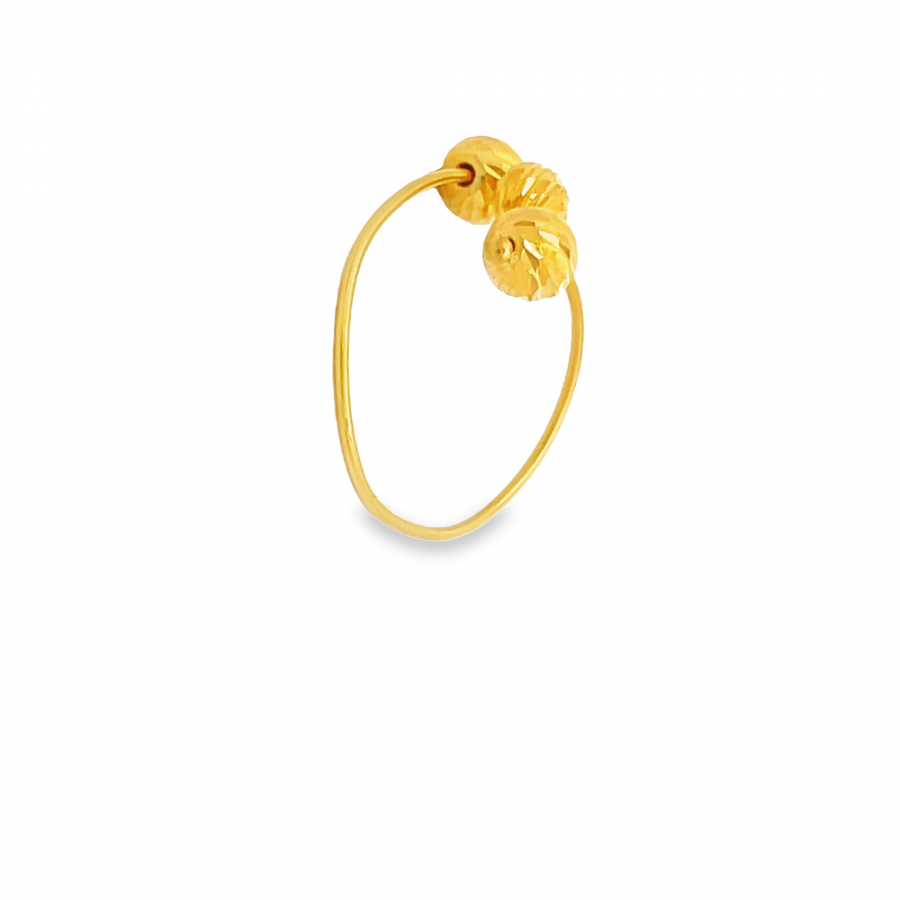 Timeless 21k Gold 3 Ball Ring in Yellow Gold