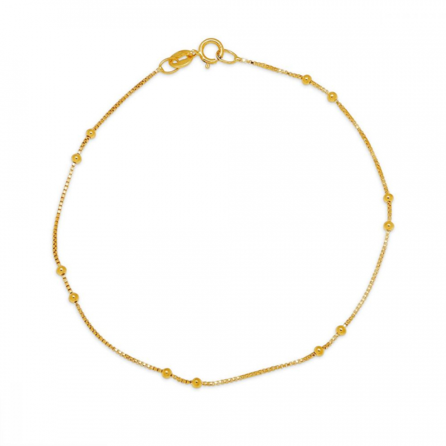 GOLD BRACELET WITH BEADS
