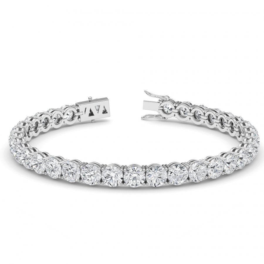 TENNIS BRACELET - 18K GOLD WITH 15 CT TW LAB-GROWN DIAMOND & FOUR PRONG SETTING FROM ADARA JEWELS