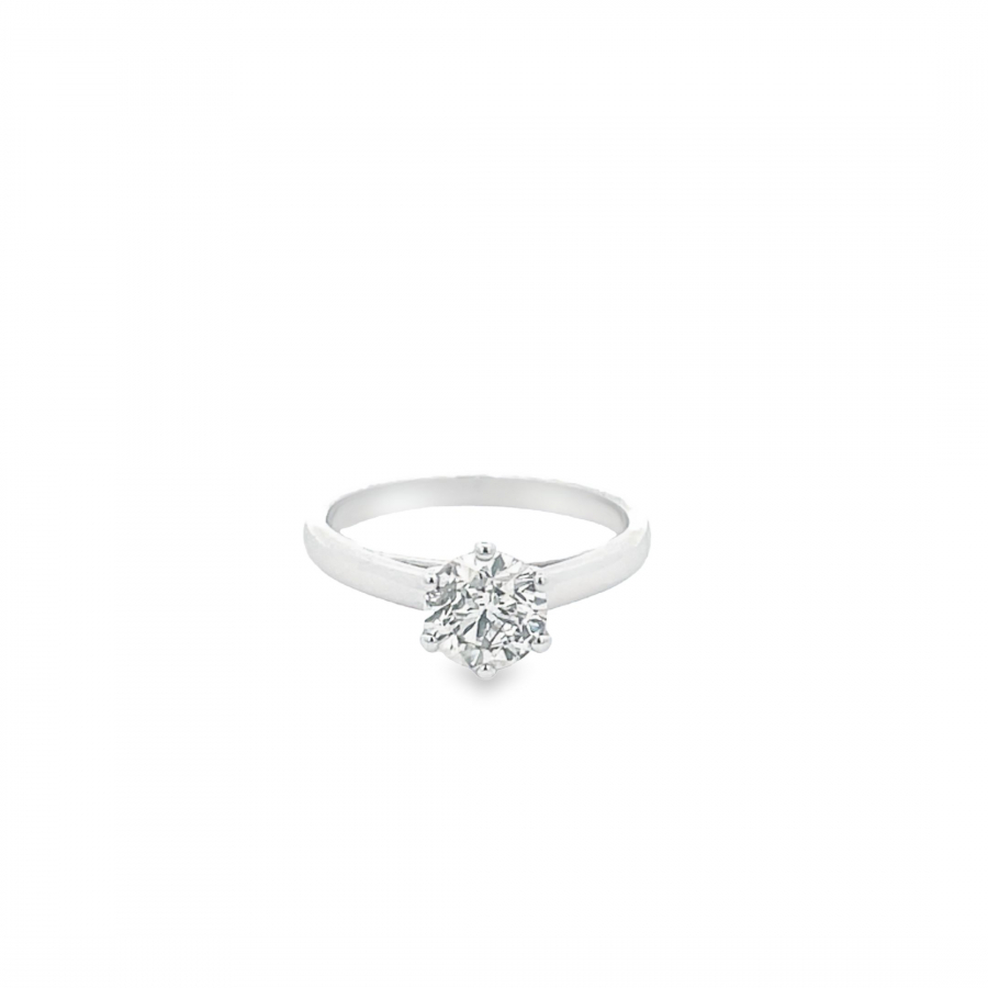  A SIGN OF LASTING LOVE : SILVER SOLITAIRE LAB GROWN DIAMOND RING