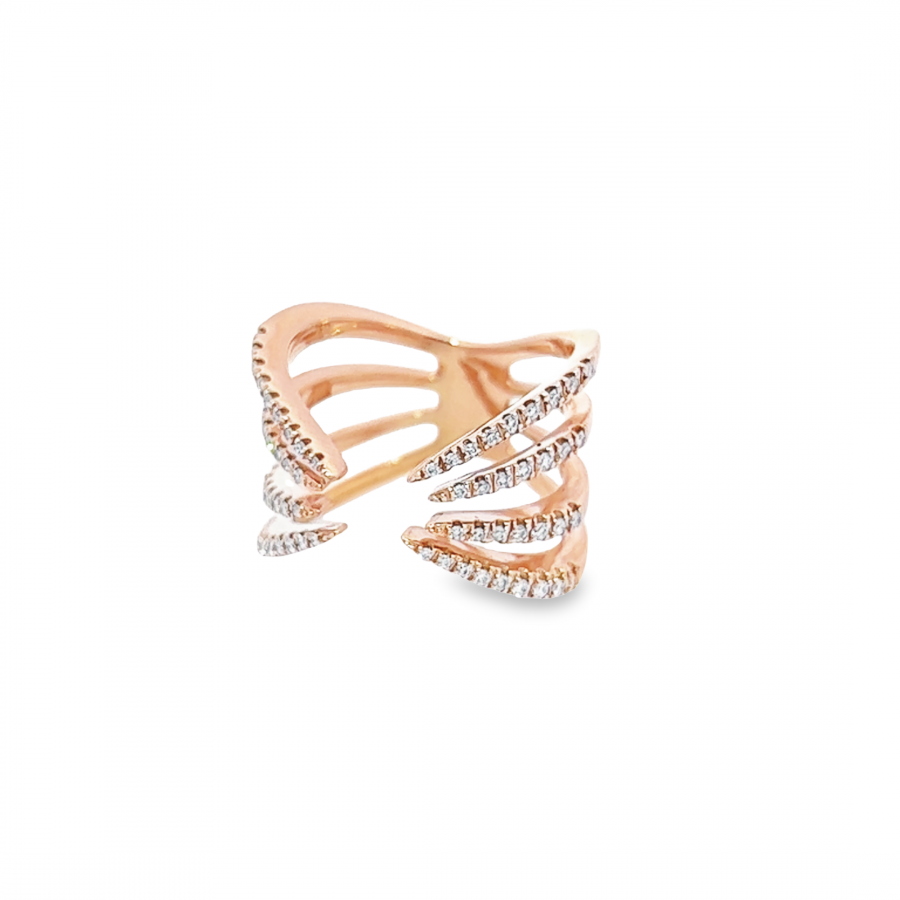 ROSE GOLD RING WITH ROUND DIAMOND | 0.35 CARAT | VS CLARITY, G\H COLOR