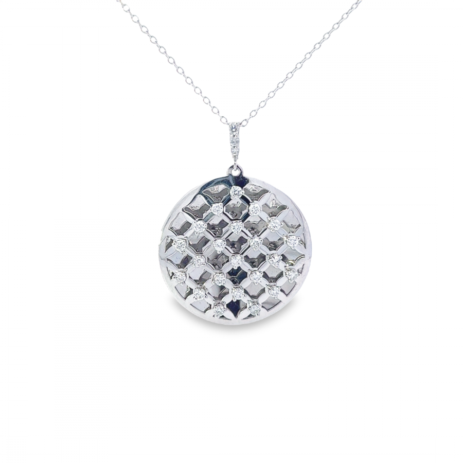 NECKLACE WITH ROUND DIAMOND | 0.52 CARAT | VS CLARITY, G\H COLOR | WHITE GOLD