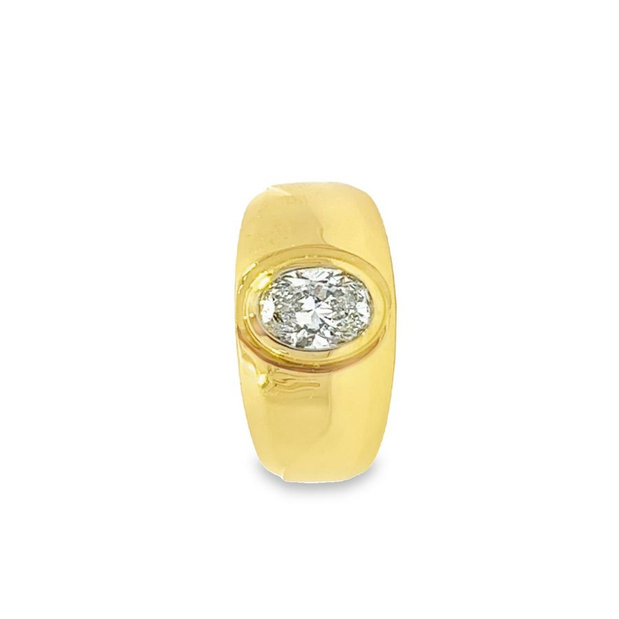 Stunning Yellow Gold Ring with 1 Sustainable Diamond, 1.53ct