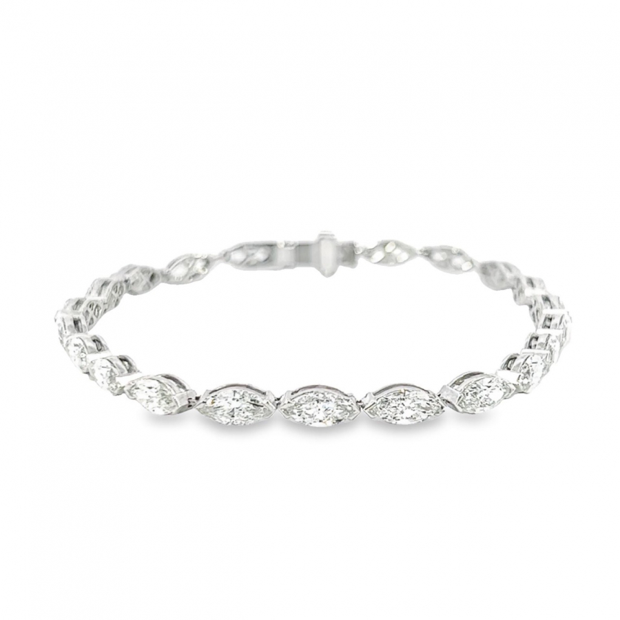 STAND OUT WITH THIS ECO-FRIENDLY BRACELET - 22 MARQUISE DIAMONDS, 6.93 CT. NET WEIGHT 7.19 
