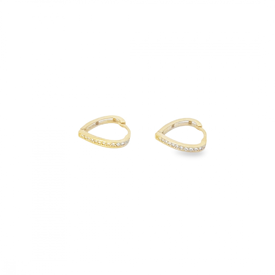 Stunning 18K Yellow Gold Earrings with Diamond-Like Crystals 