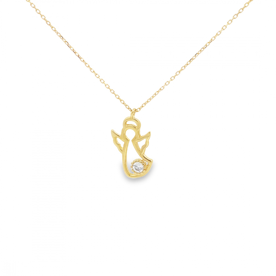 Lucky Lady Short Necklace in 18K Yellow Gold
