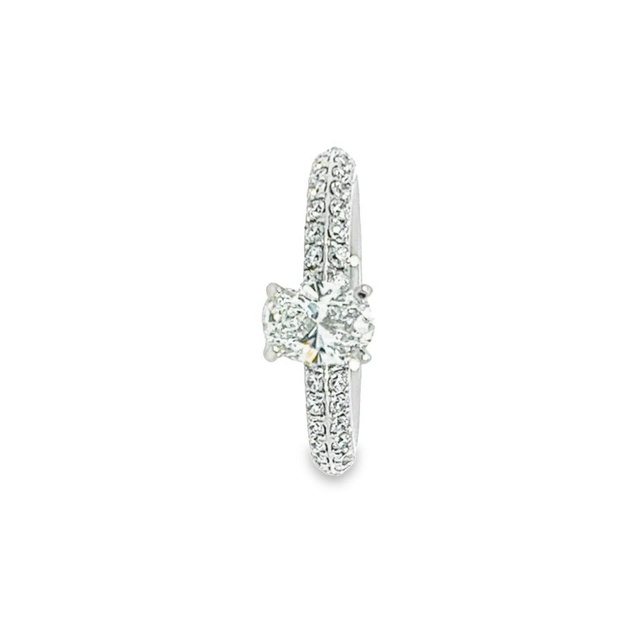 Sustainable White Gold Diamond Ring - Net Weight 3.19 with 33 Diamonds at 1.14 Total Carat Weight