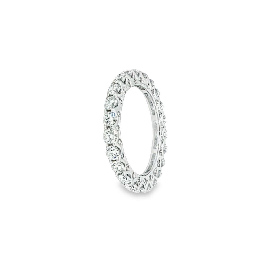 Eco-Friendly Tennis Ring in White Gold with Stunning Sustainable Diamonds - Total 2.21ct