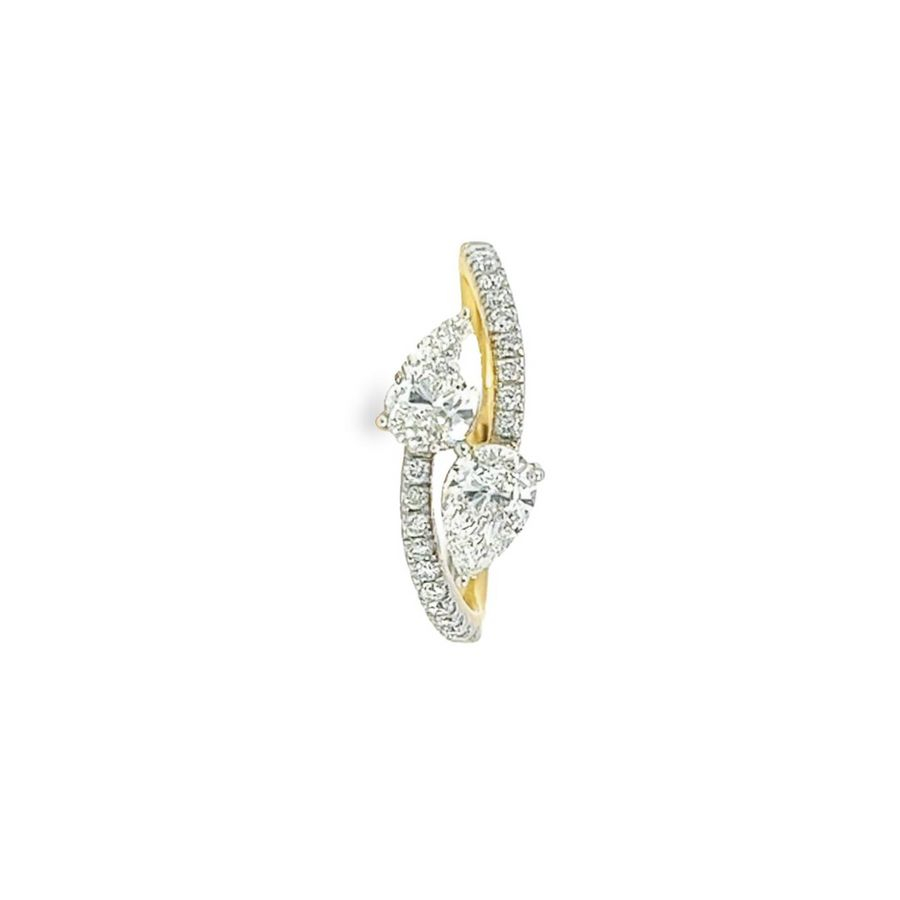 Elegant Yellow Gold Ring with Sustainable Round Diamonds - Net Weight 2.51 ct