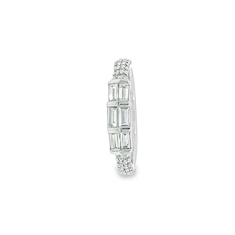 Modern White Gold Ring with 34 Sustainable Diamonds (0.61 ct Net Weight)