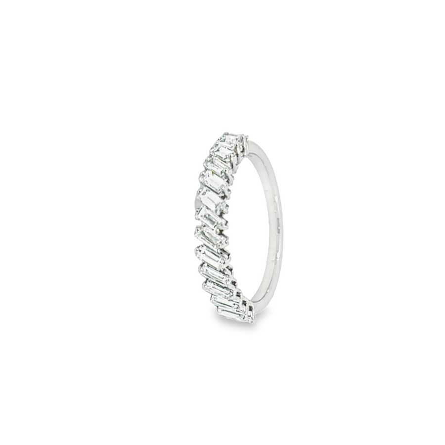White Gold Sustainable Diamond Ring - Net Weight 2.04 with 14 Diamonds at 0.71 Total Carat Weight