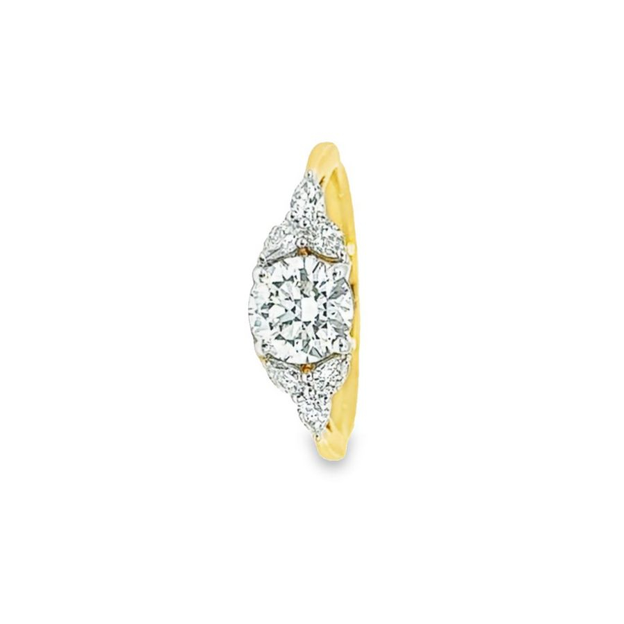 Chic Yellow Gold Ring with Sustainable Round Diamonds - Net Weight 2.43 ct