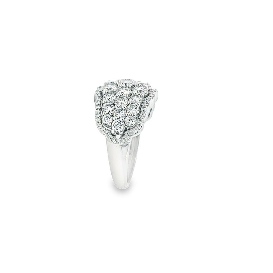 Dazzling White Gold Ring with 92 Conflict-Free Diamonds (2.66 ct Net Weight)