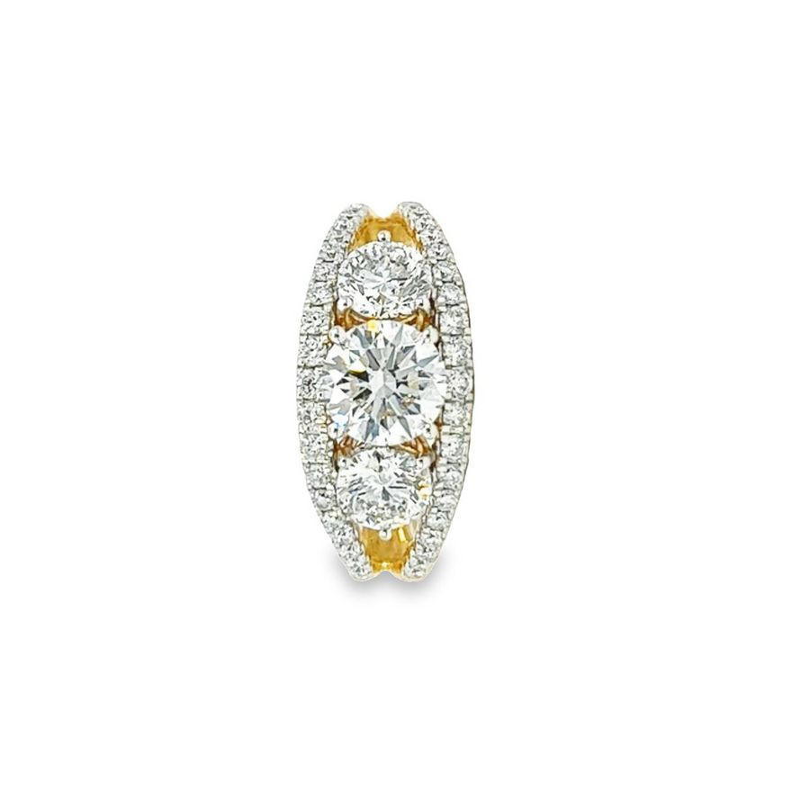 Stunning Yellow Gold Ring with Sustainable Round Diamonds - Net Weight 4.28 ct