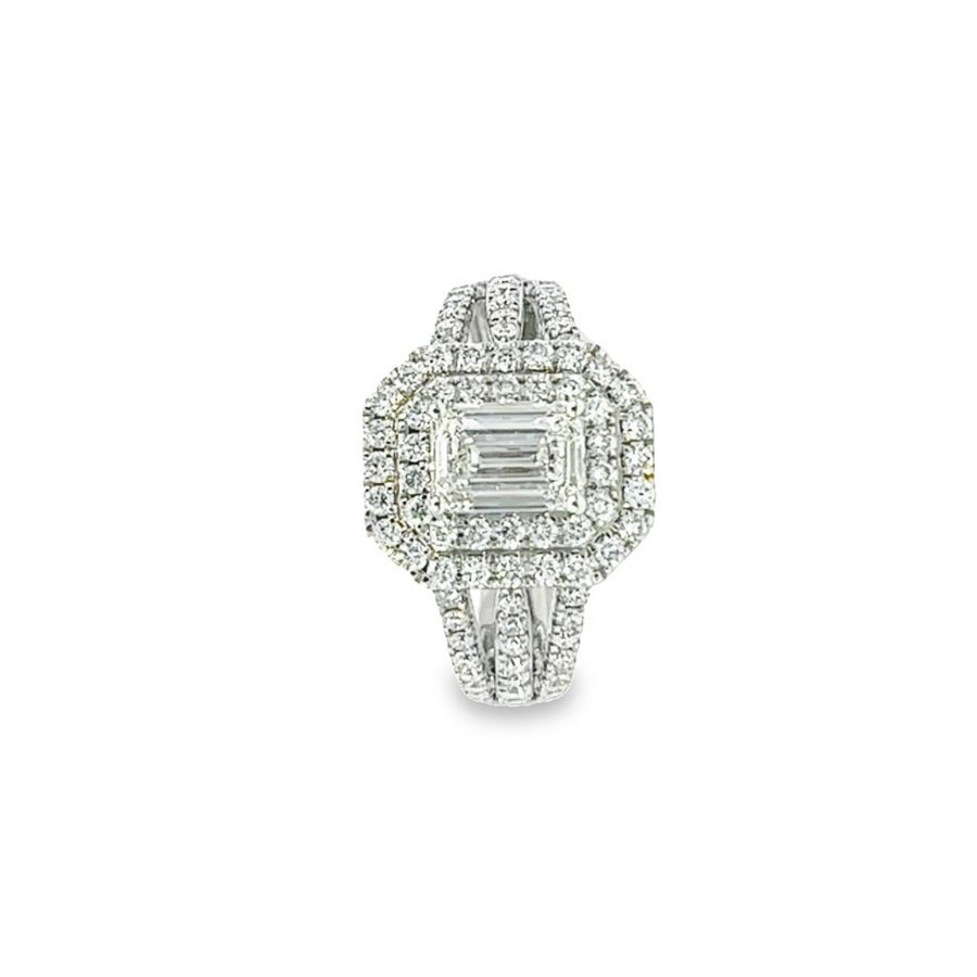 Sustainable White Gold Ring with 85 Diamonds (2.02 ct Total Weight)