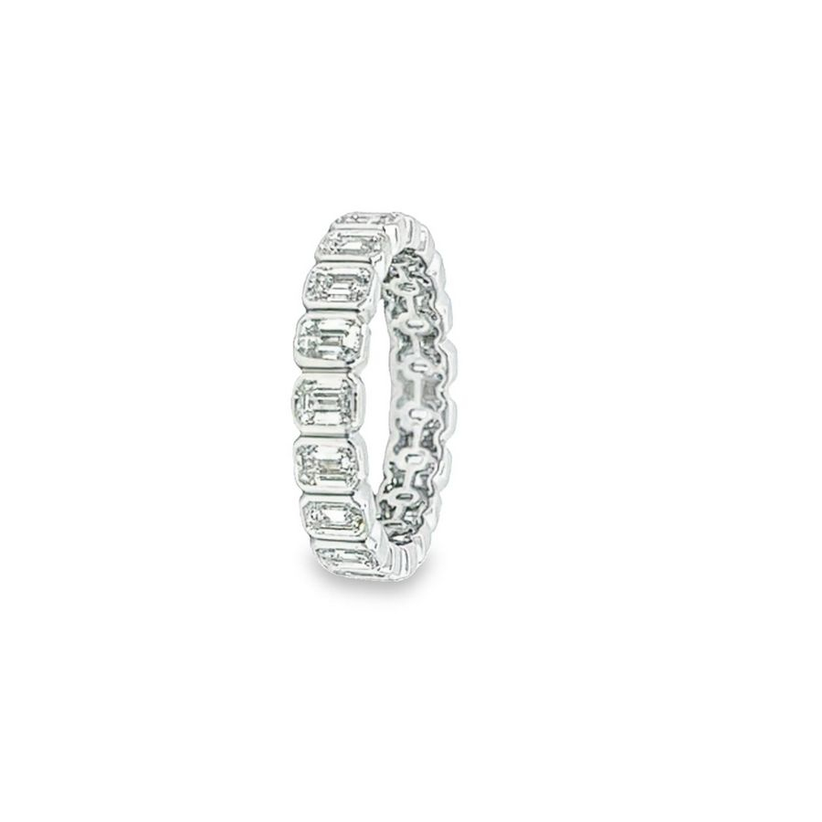 Sustainable White Gold Tennis Ring with 19 Sparkling Diamonds (2.94 ct Net Weight)