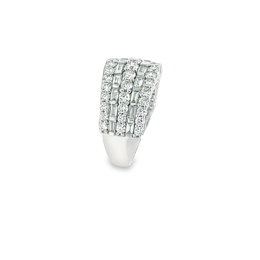 Radiant White Gold Ring with 71 Sustainable Diamonds (2.41 ct Net Weight)