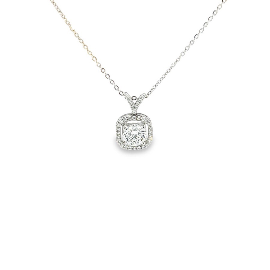 SOPHISTICATED ECO-FRIENDLY ROUND DIAMOND NECKLACE - 36 DIAMONDS, 1.57 CARATS, AND 3.41 GRAMS OF TIMELESS ELEGANCE!