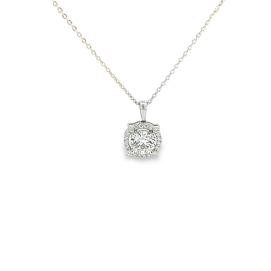 GLAMOROUS ECO-FRIENDLY ROUND DIAMOND NECKLACE - 21 DIAMONDS, 1.75 CARATS, AND 3.72 GRAMS OF PURE BEAUTY!