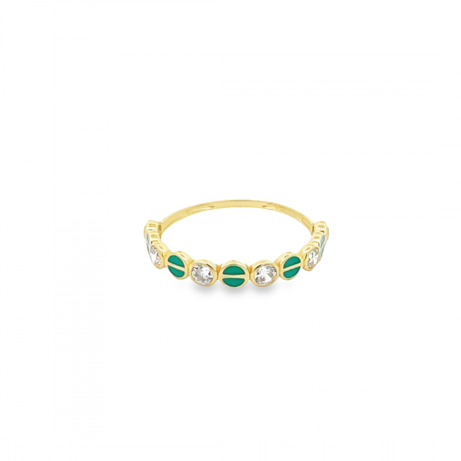 COLORFUL 18K GOLD RING