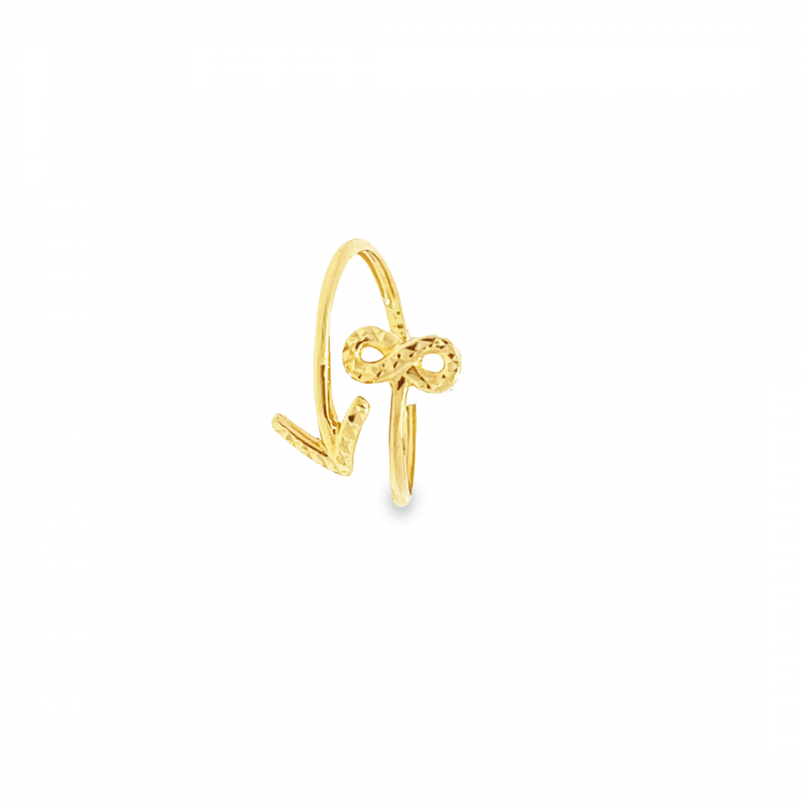 SIMPLE RING - MINIMALIST CHARM IN 18K YELLOW GOLD