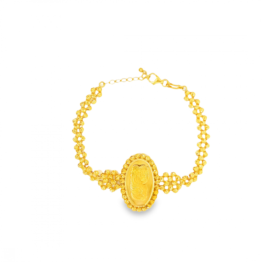 YELLOW GOLD BRACELET 21K - CLASSIC BEAUTY AND ENDURING CHARM