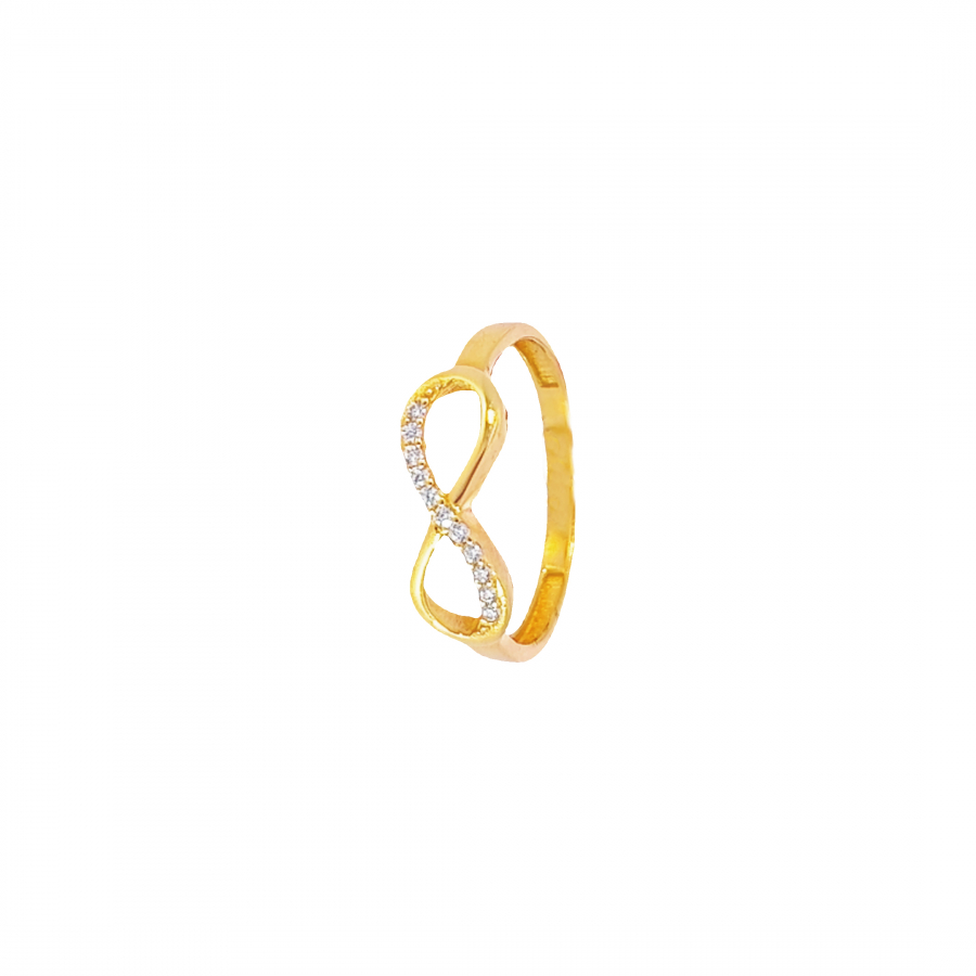 SYMBOLIC INFINITY DESIGN - 21K YELLOW GOLD RING FOR ETERNAL LOVE