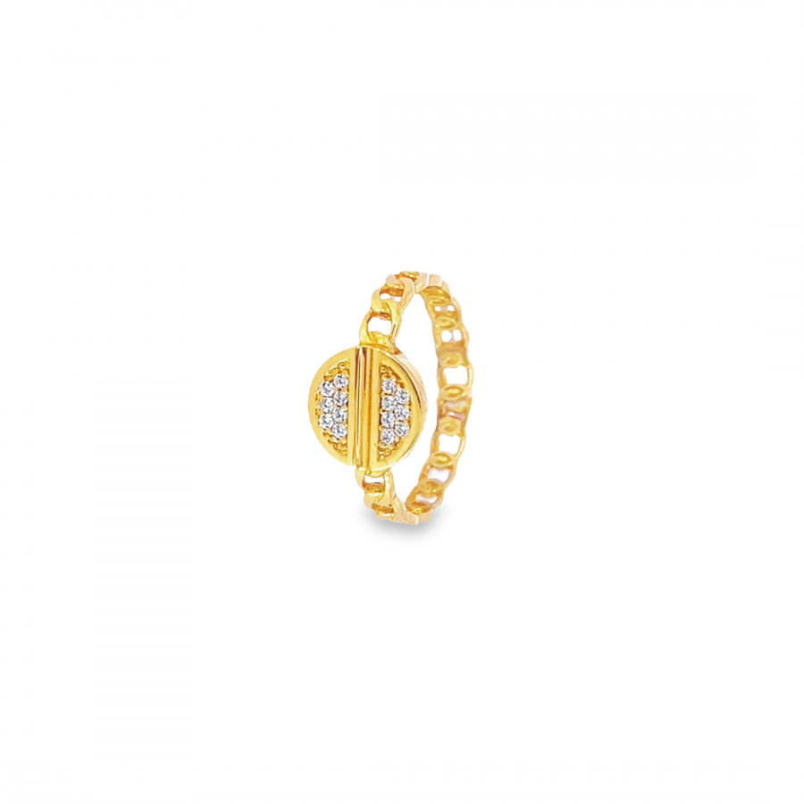 TIMELESS ELEGANCE - 21K YELLOW GOLD RING FOR CLASSIC STYLE