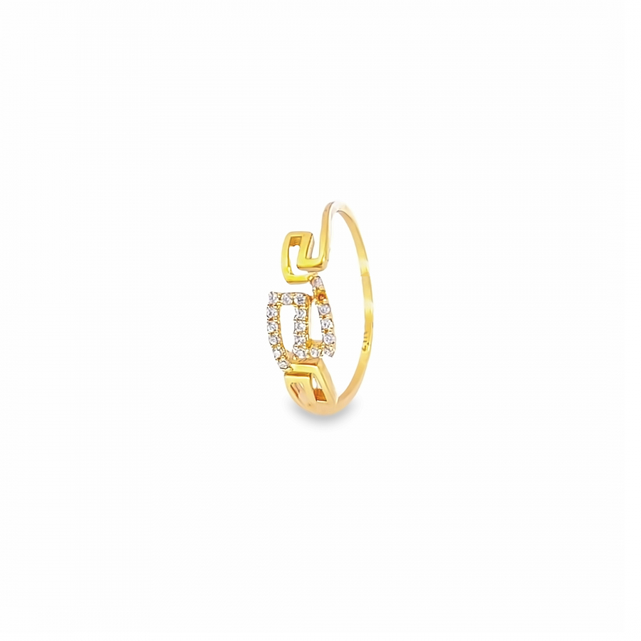 REFINED BEAUTY - 21K YELLOW GOLD RING FOR A DISTINCTIVE LOOK