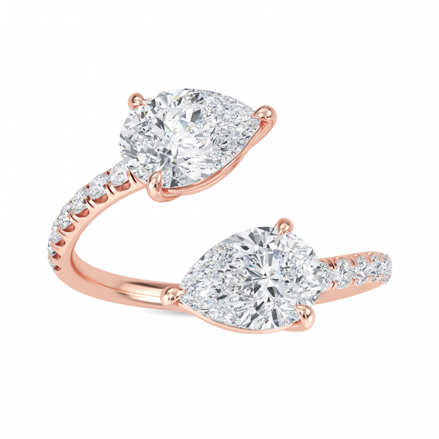 BRILLIANT SERPENTINE RINGS IN 18K WHITE, ROSE OR YELLOW GOLD WITH NATURAL DIAMONDS