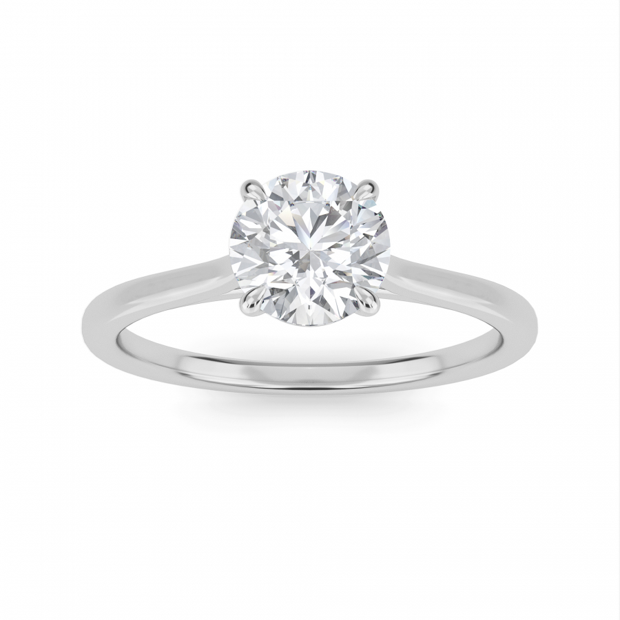 ADARA 4 NAIL PRONG WITH GALLERY 1CT ROUND LAB-GROWN DIAMOND SOLITAIRE RING