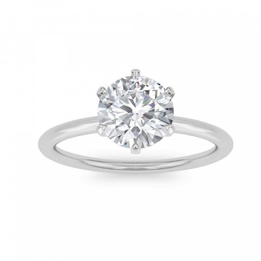 ADARA 6 PRONG V 1CT ROUND LAB-GROWN DIAMOND  SOLITAIRE RING