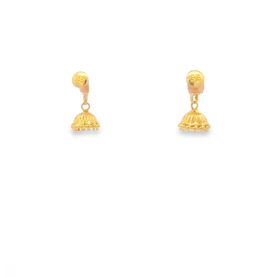 SHOP OUR SIMPLE AND ELEGANT SMALL 22K YELLOW GOLD EARRINGS"