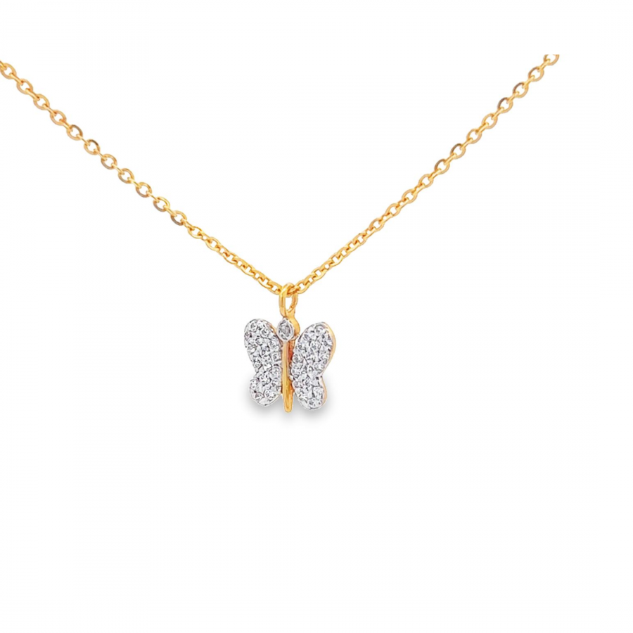 MAKE A STATEMENT WITH OUR YELLOW GOLD BUTTERFLY NECKLACE, PERFECT FOR ANY OCCASION"