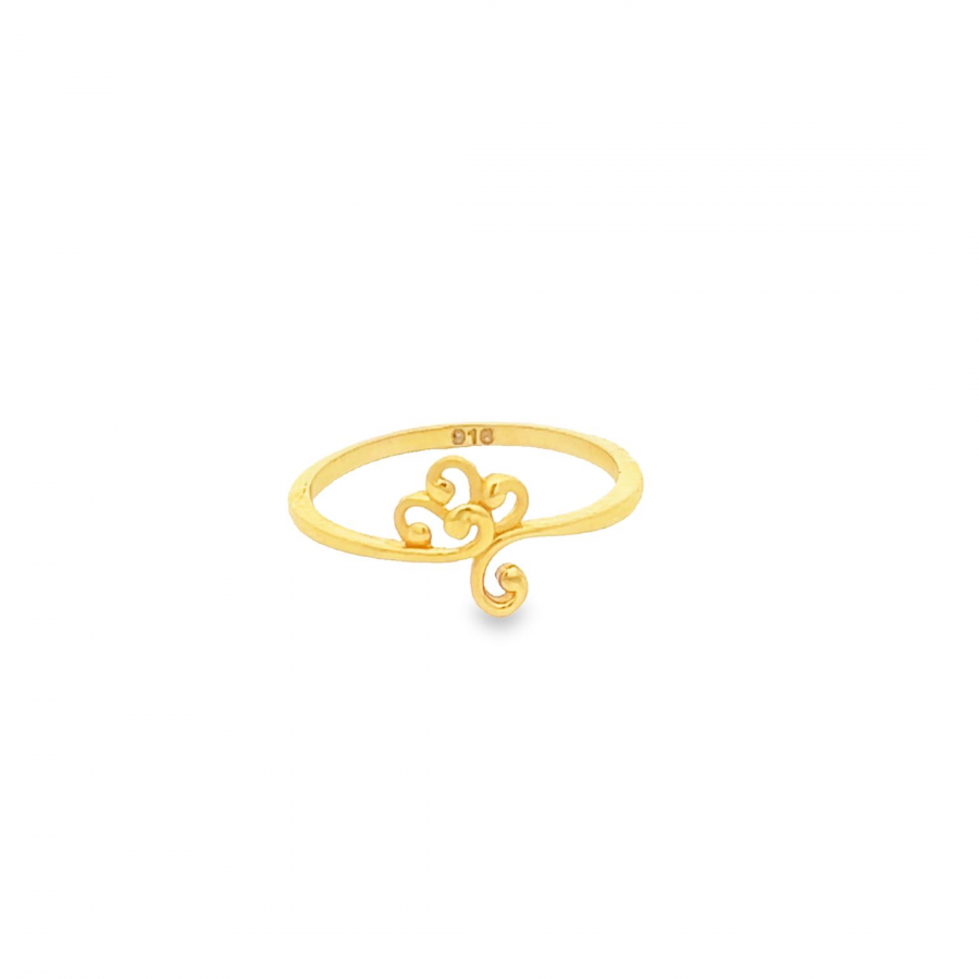 MAKE A STATEMENT WITH OUR YELLOW GOLD 22K RING WITH SPECIAL DESIGN