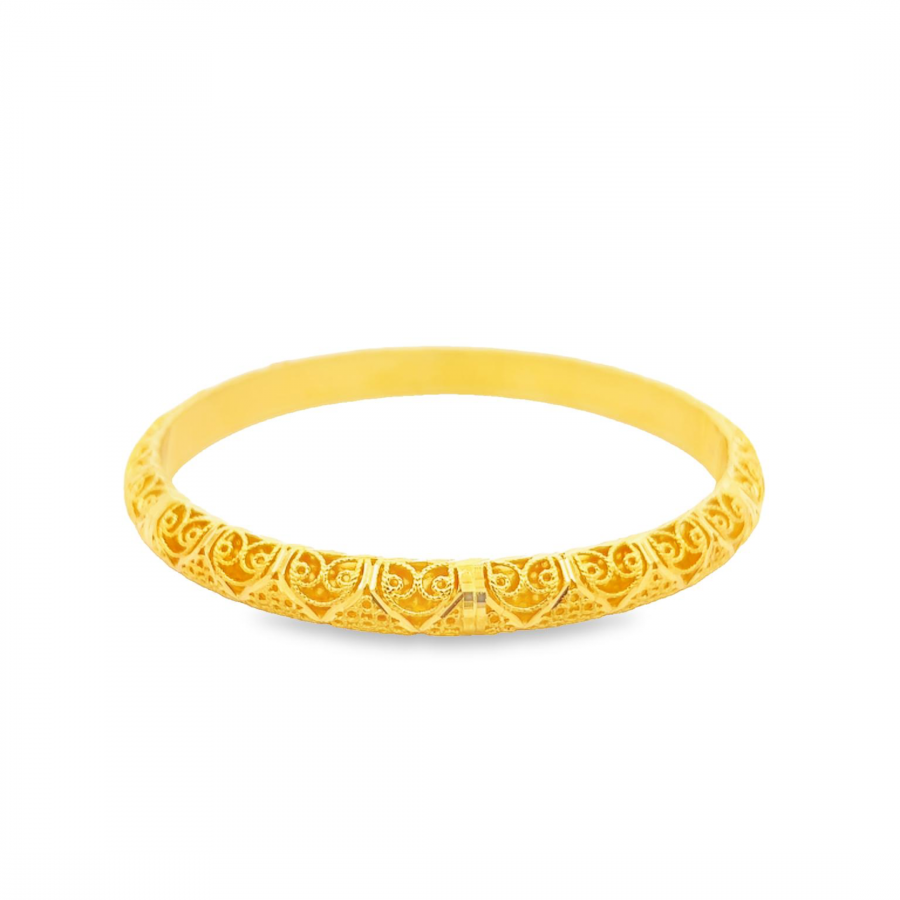  GORGEOUS TURKISH DESIGN 22K YELLOW GOLD BANGLE - GET YOURS TODAY!